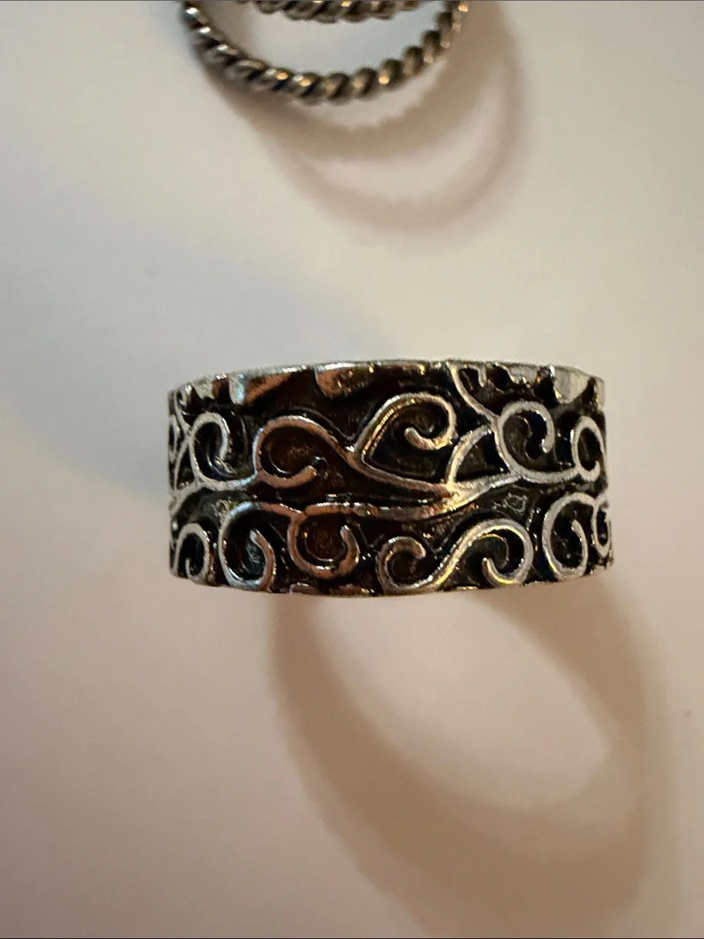 Two-Piece Silver-Tone Ring Set - Silver